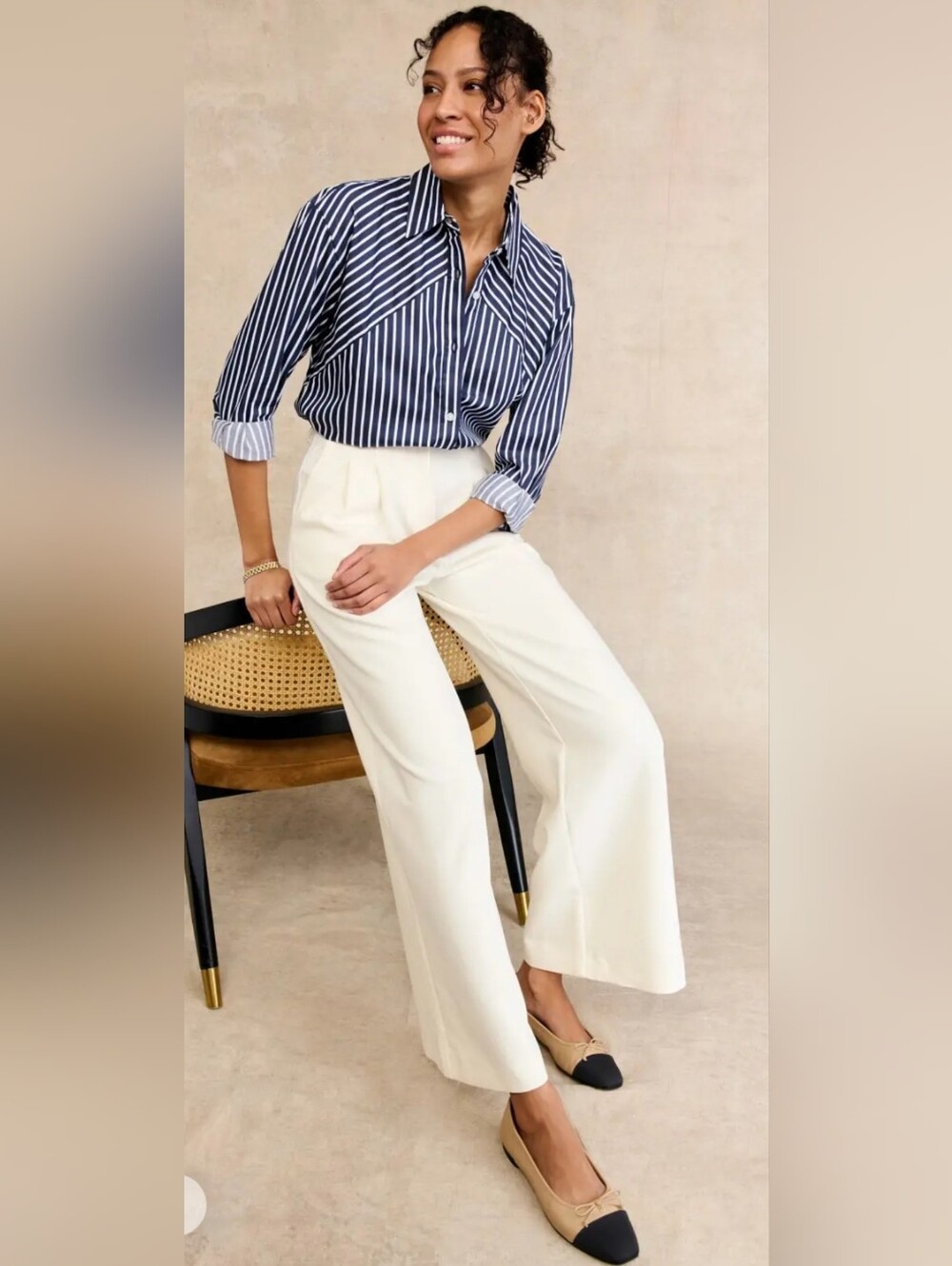 French Connection HOT ITEM! The Azra Pleated Trouser in White. Sz 8. R2S!
